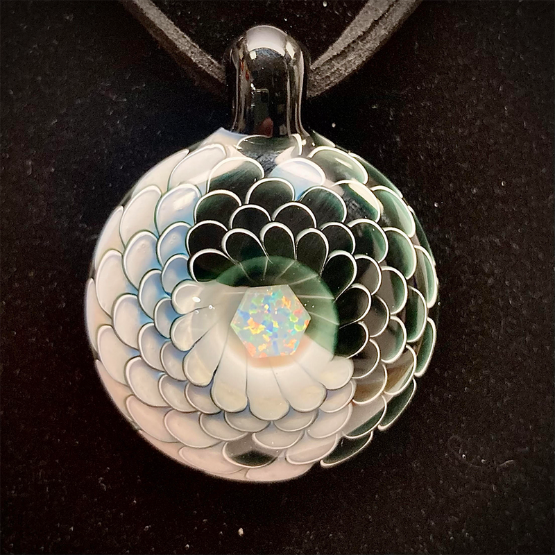Juju Glass Triangle Opal Pendant