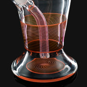 710 Pipes Smoke Shop AF Glassworks Accented Flask Rig with pink accents and swirl design