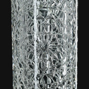 710 Pipes Smoke Shop Avant-Garde Clear Classic Columnar glass pipe with intricate floral pattern and internal percolation.
