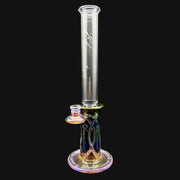 710 Pipes Smoke Shop Avant-Garde Color Fumed Can Membrane Tube water pipe with 8-hole percolator and fumed frit accents.