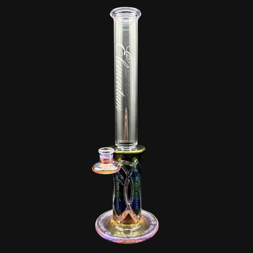 710 Pipes Smoke Shop Avant-Garde Color Fumed Can Membrane Tube water pipe with 8-hole percolator and fumed frit accents.