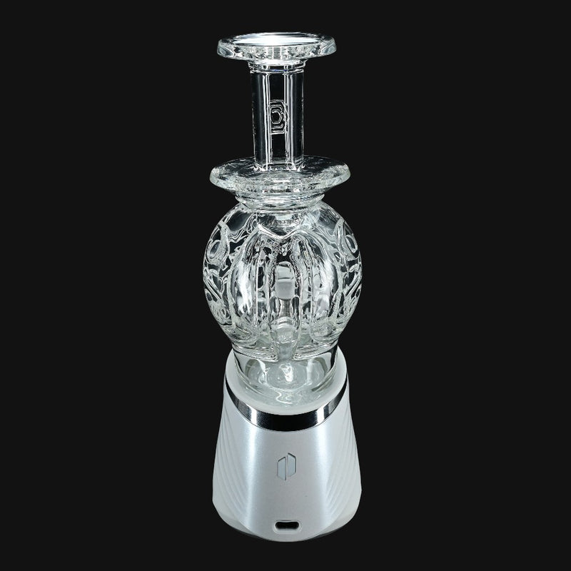 710 Pipes Smoke Shop Avant-Garde Deco Orb Fila borosilicate glass top for Puffco Peak with intricate membrane design