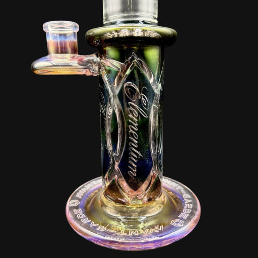 710 Pipes Smoke Shop Avant-Garde Color Fumed Can Membrane Tube with 8-hole percolator and intricate glass design.