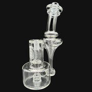 710 Pipes Smoke Shop Bear Mountain Studios Mini DD RBR glass dab rig with clear bubble cap. Features a circular logo.