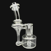 710 Pipes Smoke Shop Bear Mountain Studios Mini DD RBR glass dab rig with clear bubble cap. Clear borosilicate glass.