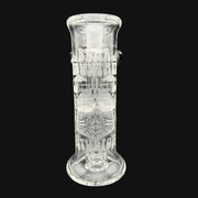 710 Pipes Smoke Shop clear glass RTH water pipe with etched ship and cloud design. 14mm joint.