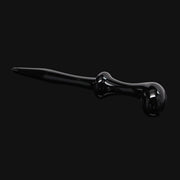 710 Pipes Smoke Shop black glass water pipe with a cartoon character design and black mouthpiece.