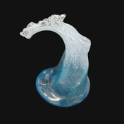 710 Pipes Smoke Shop Black Sand OG Wave Rig, a 5-inch glass water pipe with a 2-hole perc and blue and white speckled design.