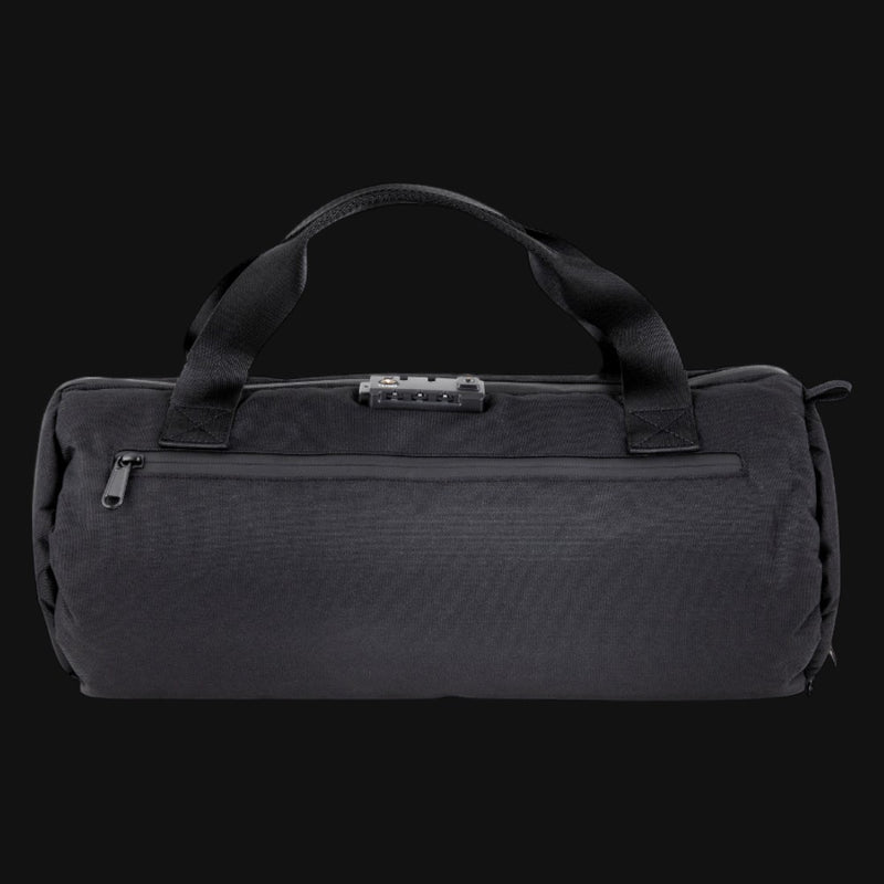 710 Pipes Smoke Shop black Dime Bags Omerta 17 inch Brigata smell-proof duffle bag with a lockable zipper.