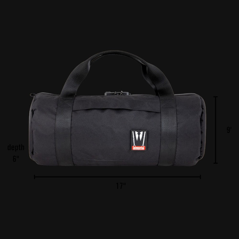 710 Pipes Smoke Shop black Dime Bags Omerta 17 inch Brigata smell-proof duffle bag with lockable design