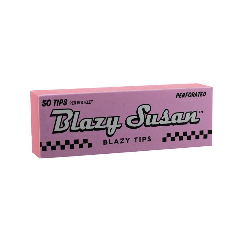 710 Pipes Smoke Shop Blazy Susan pink perforated rolling tips booklet containing 50 individual paper tips