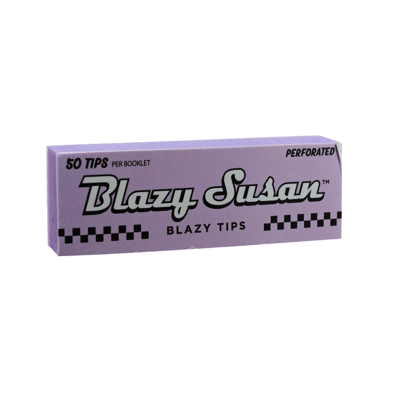 710 Pipes Smoke Shop Blazy Susan perforated rolling tips booklet in light purple with 50 tips per pack