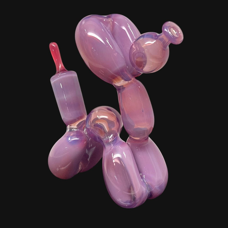 710 Pipes Smoke Shop Telemagenta glass balloon giraffe dab rig with 14mm joint and MoodMat.