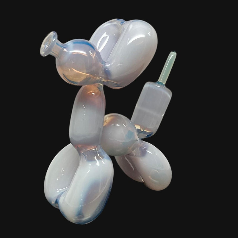 710 Pipes Smoke Shop Blitzkriega Balloon Giraffe glass pipe in telemagenta, 6 inches tall with 14mm joint.