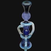 710 Pipes Smoke Shop blue glass recycler water pipe with a 10mm joint and 10 inches tall.