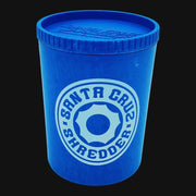 710 Pipes Smoke Shop blue Santa Cruz hemp stash jar with an airtight lid and circular logo branding.