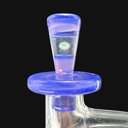 710 Pipes Smoke Shop blue glass tower cap with opal orb inside clear glass