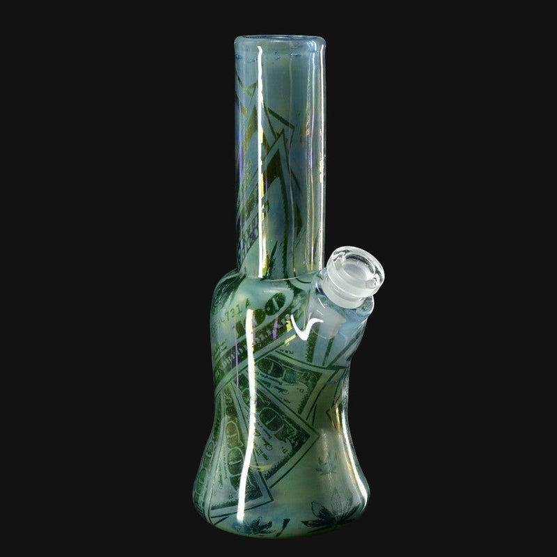710 Pipes Smoke Shop Bob Badtram triple sleeved glass money jammer rig with 2-hole perc down-stem, 6.75 inches tall.