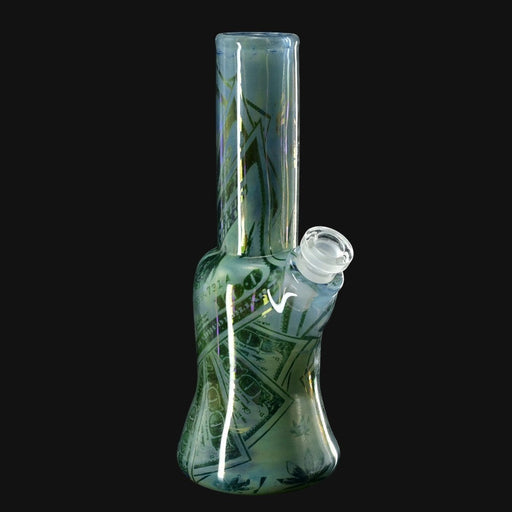 710 Pipes Smoke Shop Bob Badtram triple sleeved glass money jammer rig with 2-hole perc down-stem, 6.75 inches tall.