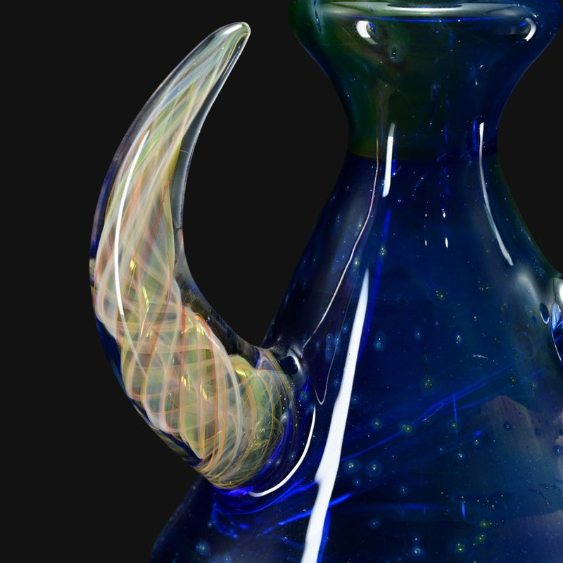 710 Pipes Smoke Shop Brando 10mm Space Rig glass pipe with 2-hole percolation and swirling colored glass accent.