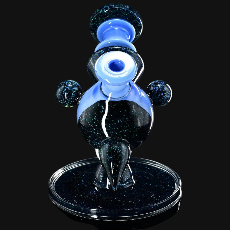 710 Pipes Smoke Shop Cajun Glass X Marni420 Heliosphere bong with blue satin opal and 10mm joint.