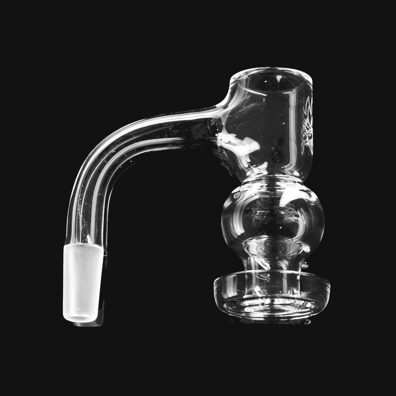 710 Pipes Smoke Shop Campfire Quartz bubble barrel slurper with full weld, beveled top, and frosted joint.