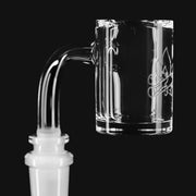 710 Pipes Smoke Shop Campfire Quartz 30mm flat top banger with clear glass and etched campfire logo