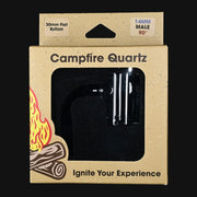 710 Pipes Smoke Shop Campfire Quartz 30mm flat top banger with 14mm male 90-degree joint in retail packaging
