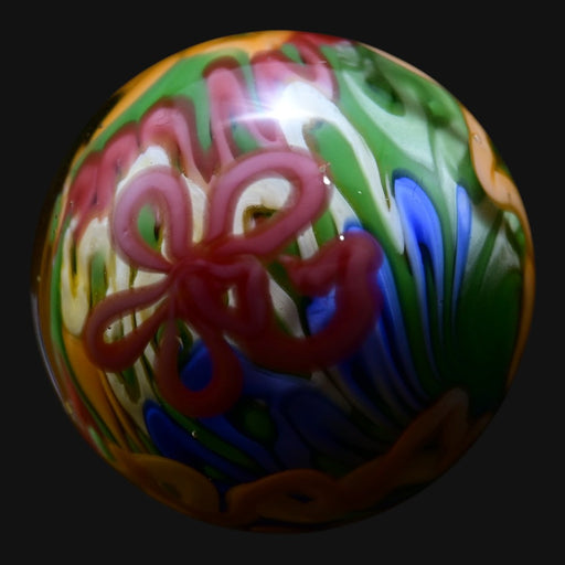 710 Pipes Smoke Shop Charisma Marble featuring intricate multi-colored floral glass patterns and swirling designs