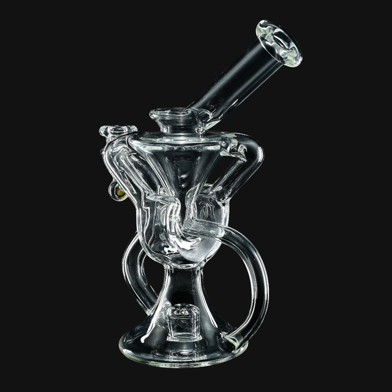 710 Pipes Smoke Shop AF Clear Floater Recycler #2, 7-inch tall glass water pipe with 10mm joint.