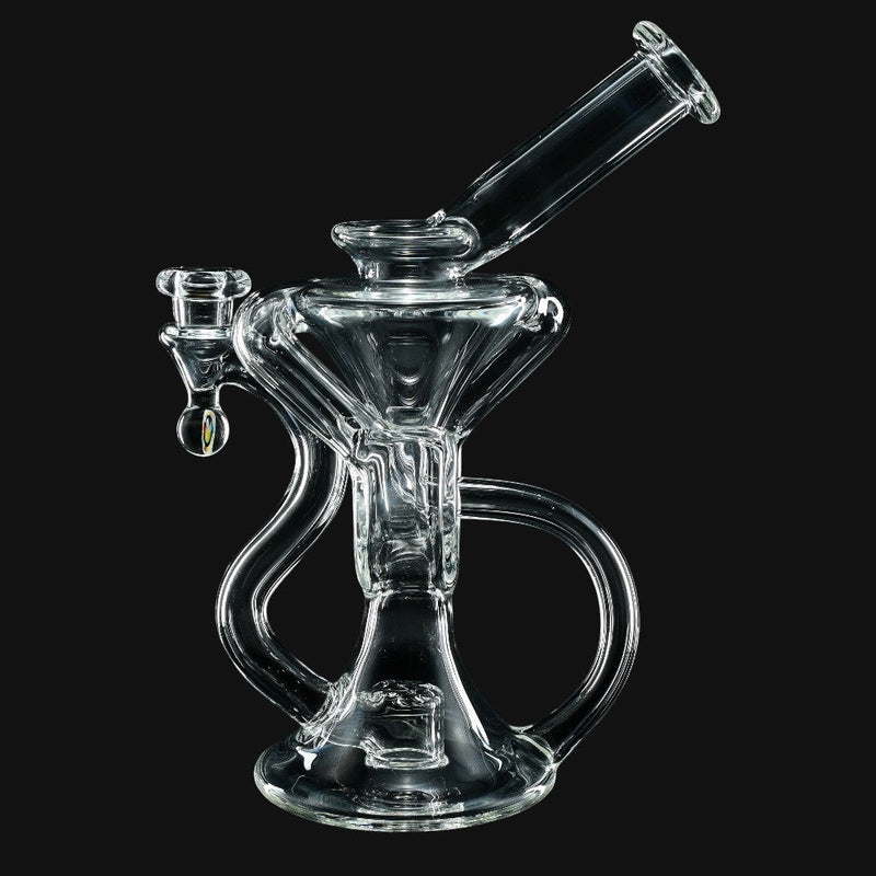 710 Pipes Smoke Shop AF Clear Floater Recycler #2, 7-inch tall glass recycler with 10mm joint.