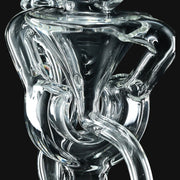 710 Pipes Smoke Shop clear glass recycler water pipe, 7 inches tall with 10mm joint.