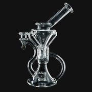 710 Pipes Smoke Shop AF Clear Floater Recycler #4, a 7-inch tall glass water pipe with a 10mm joint and functional recycler design.