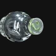 710 Pipes Smoke Shop clear glass spinner cap for dabbing with a rounded top and internal airflow design