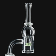 710 Pipes Smoke Shop PWNCapCo clear glass spinner cap for dab rigs with a green internal propeller