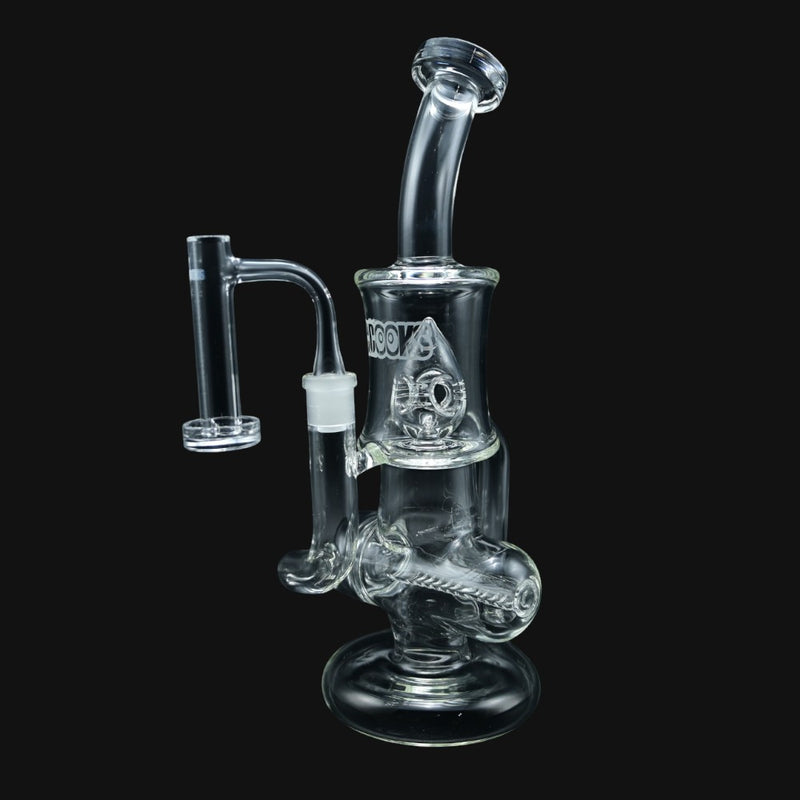 710 Pipes Smoke Shop Crooks clear glass water pipe with inline percolator and dual chamber design