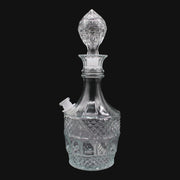 710 Pipes Smoke Shop vintage style clear crystal decanter water pipe with a 14mm joint and ornate glass stopper
