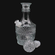 710 Pipes Smoke Shop vintage style clear crystal decanter water pipe with a 14mm joint and diamond cut glass texture.