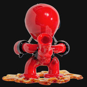 710 Pipes Smoke Shop Dani Girl Glass red Deadpool glass pipe with removable swords. 5" tall.
