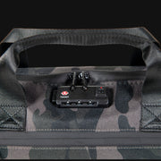 710 Pipes Smoke Shop Dime Bags Brigata smell-proof duffle in camo print featuring a secure TSA-approved lock.
