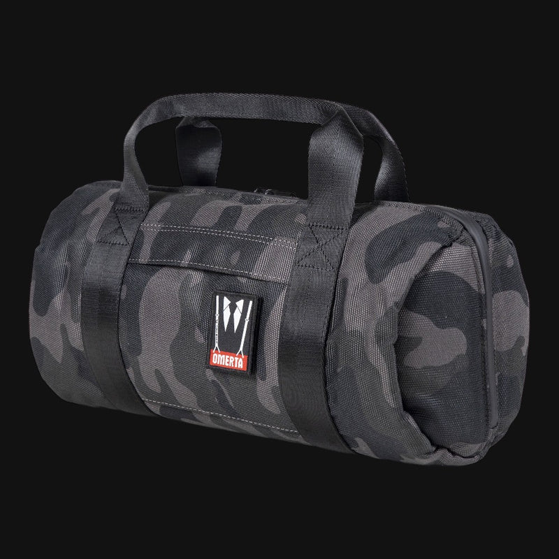 710 Pipes Smoke Shop Dime Bags Omerta 15 inch Brigata smell-proof camo duffle bag with padded protection and lockable zip