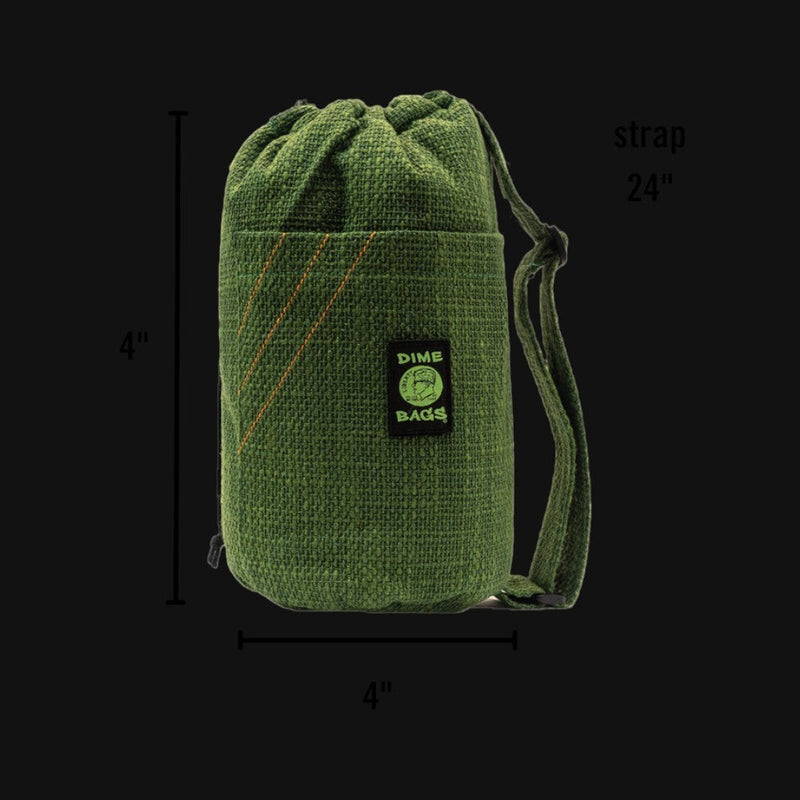 710 Pipes Smoke Shop Dime Bags 14 inch forest green padded hempster drawstring tube bag with shoulder strap