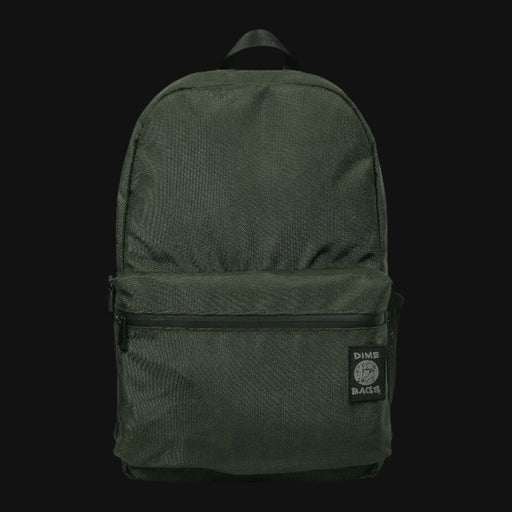 710 Pipes Smoke Shop Dime Bags The Earner olive green smell-proof commuter backpack with carbon filter technology.