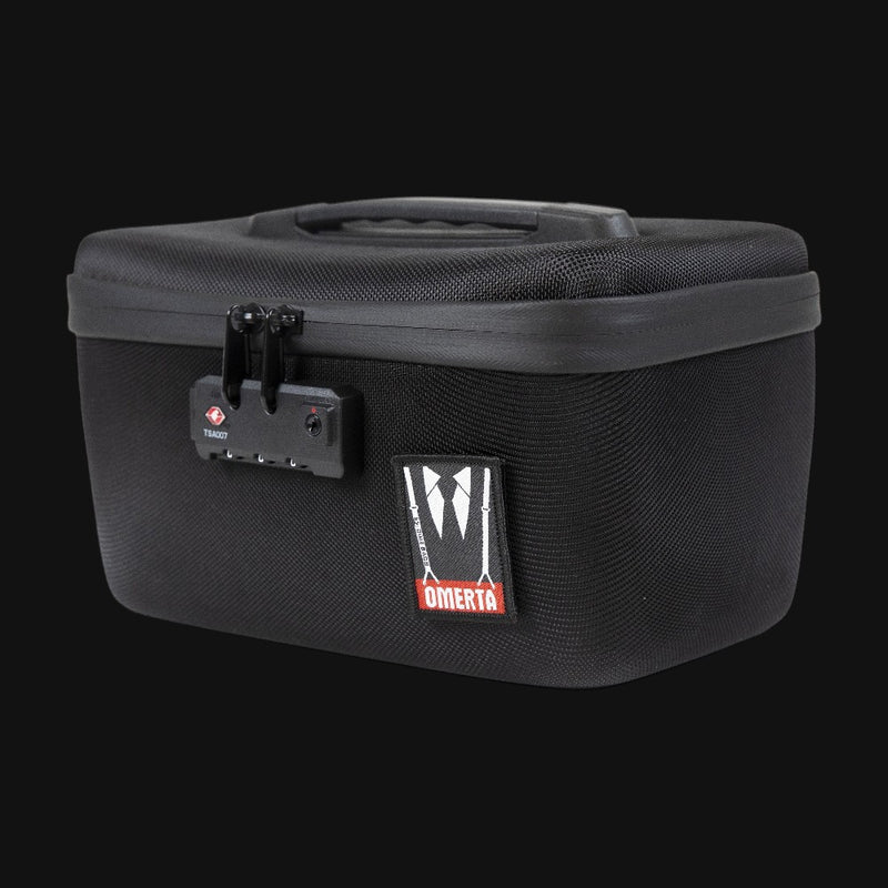 710 Pipes Smoke Shop Dime Bags Omerta Soldier 10-inch black smell-proof storage case with TSA combination lock