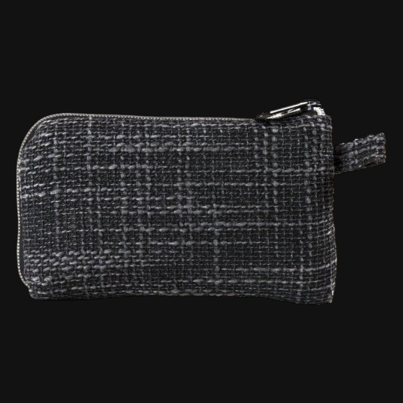 710 Pipes Smoke Shop Dime Bags 7-inch padded pouch in charcoal grey textured Hempster fabric with zipper closure