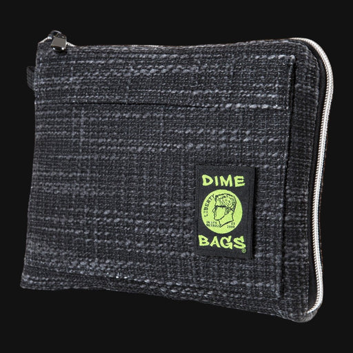 710 Pipes Smoke Shop Dime Bags 10-inch black hempster padded pouch with a durable zipper and signature velcro label