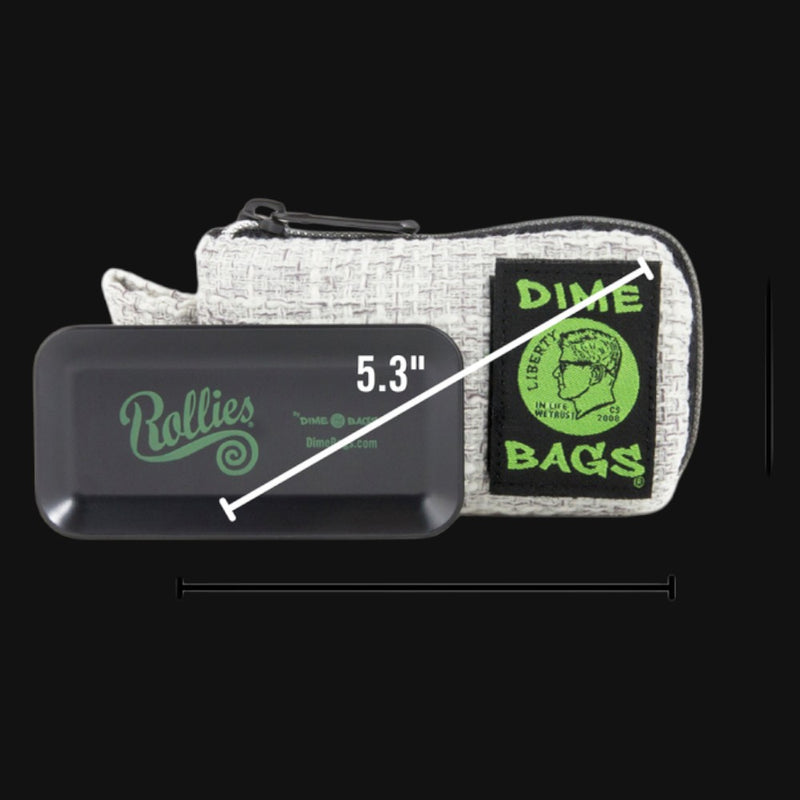 710 Pipes Smoke Shop Dime Bags 5-inch padded hempster pouch with a black rolling tray and branded patch.