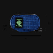 710 Pipes Smoke Shop Dime Bags 6-inch blue hempster padded travel case with clip and logo patch