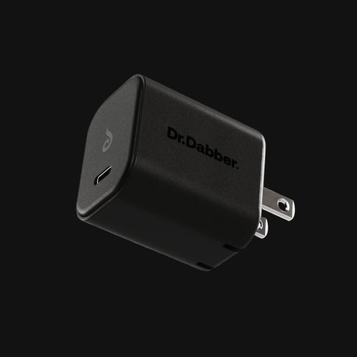 Black 36W USB-C fast charger by 710 Pipes Smoke Shop for Dr. Dabber Switch2 devices.