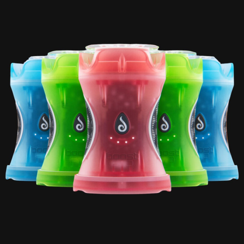 Dr. Dabber Boost Evo Limited Edition dabbing rigs in blueberry, strawberry, and lime colors at 710 Pipes Smoke Shop.